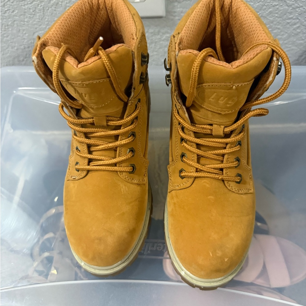 Lugz Women’s Mantle Hi Lace Up Boot Golden Wheat Cream Tan Size Womens 8  M